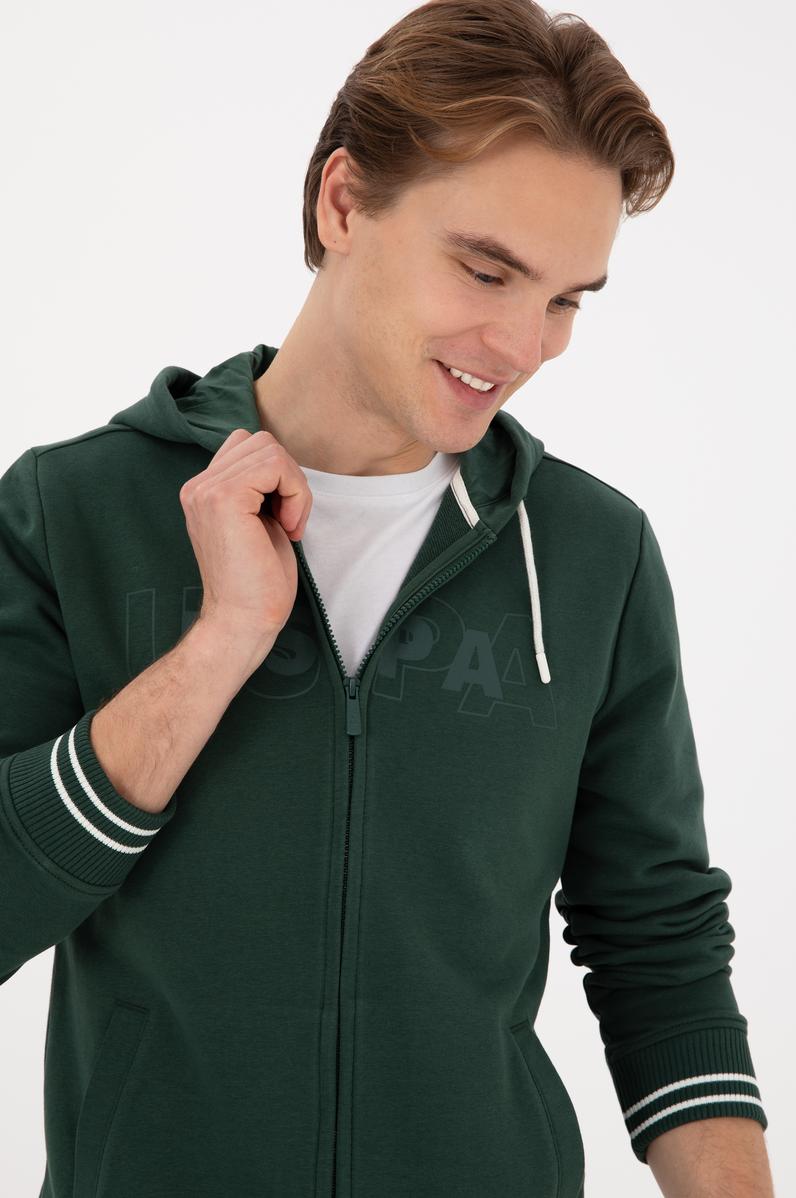 Erkek Koyu Yeşil Örme Hırka