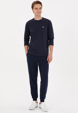 Erkek Regular Fit Bisiklet Yaka Lacivert Sweatshirt - 50315483048