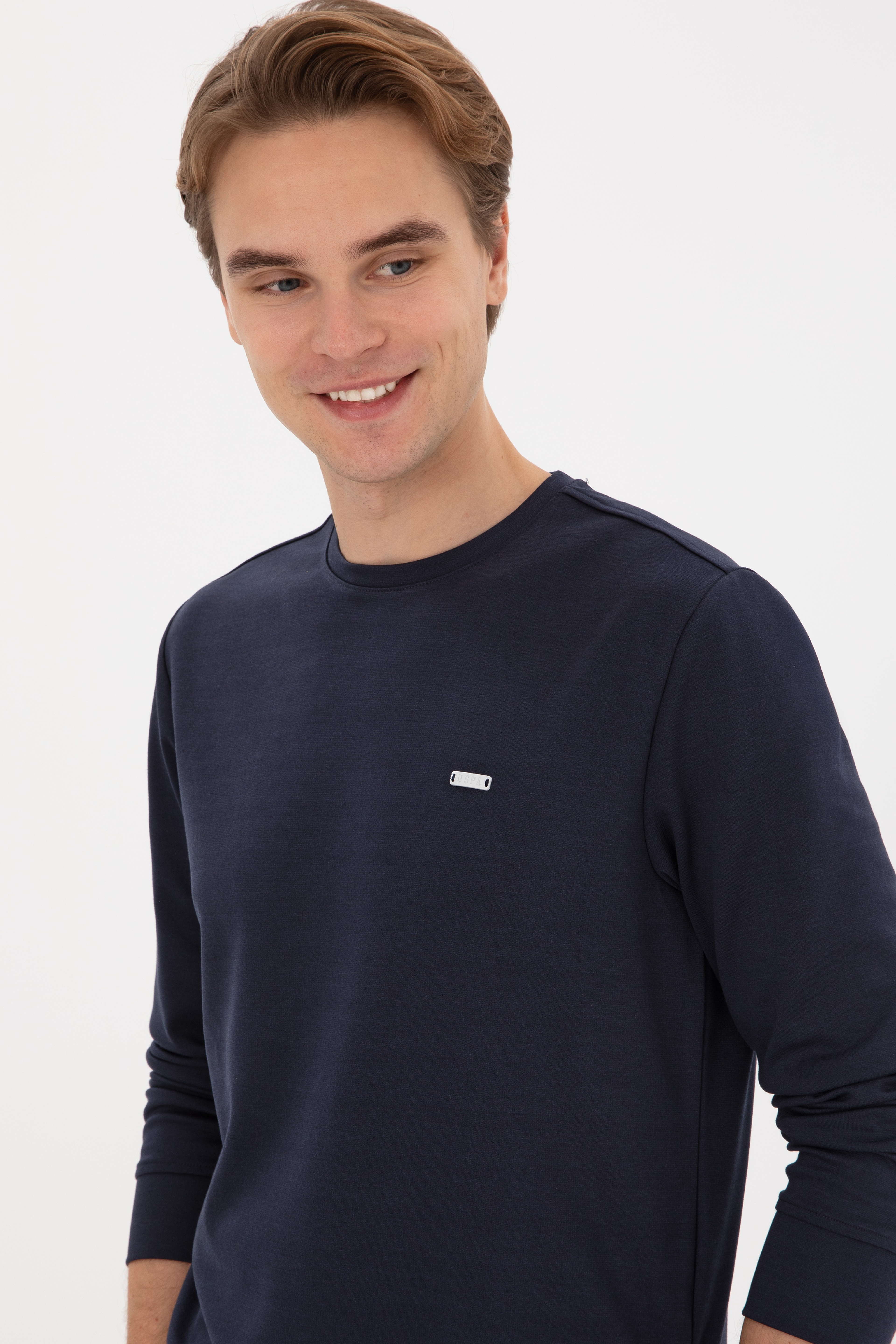 Erkek Regular Fit Bisiklet Yaka Lacivert Sweatshirt - Image 2