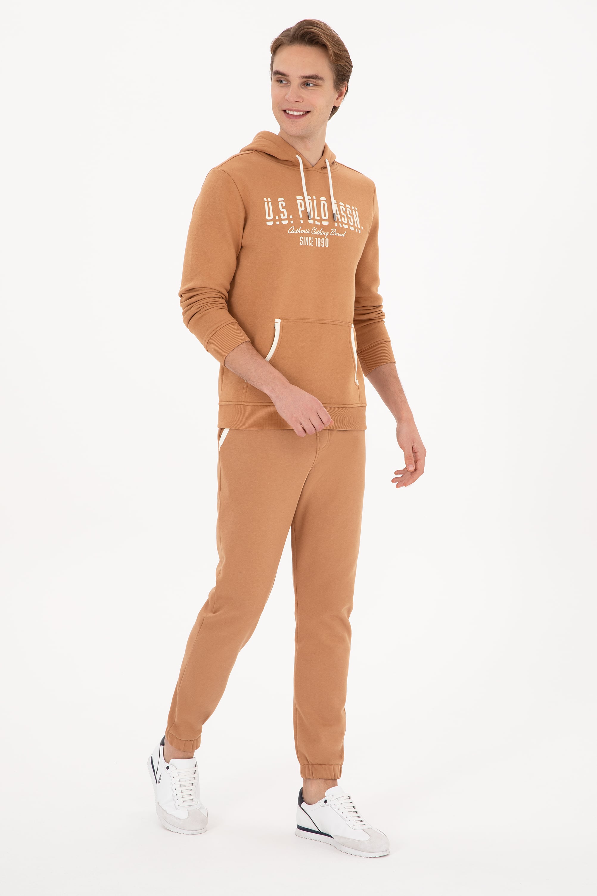 Erkek Regular Fit Kapüşonlu Camel Sweatshirt - 50315527001