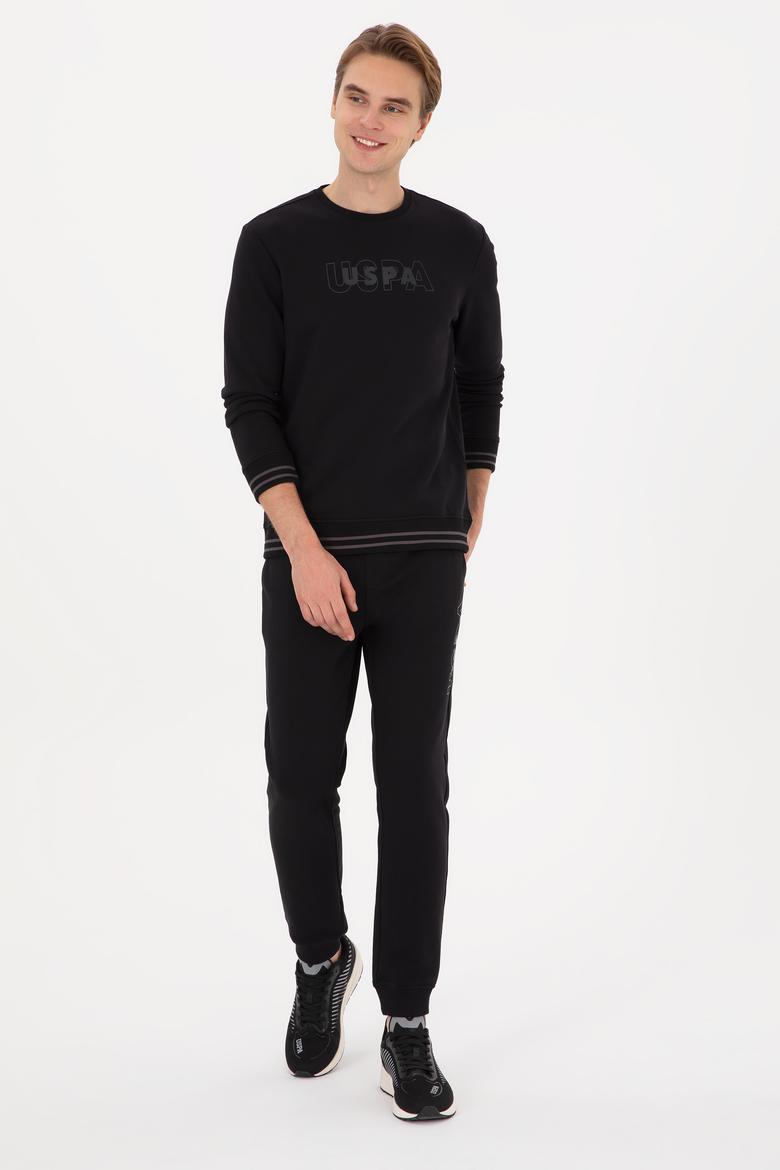 Erkek Regular Fit Bisiklet Yaka Siyah Sweatshirt - 50316372026