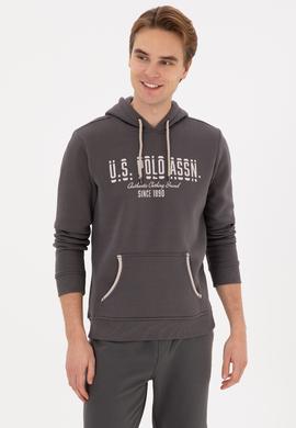 Erkek Regular Fit Kapüşonlu Gri Sweatshirt - 50315527016