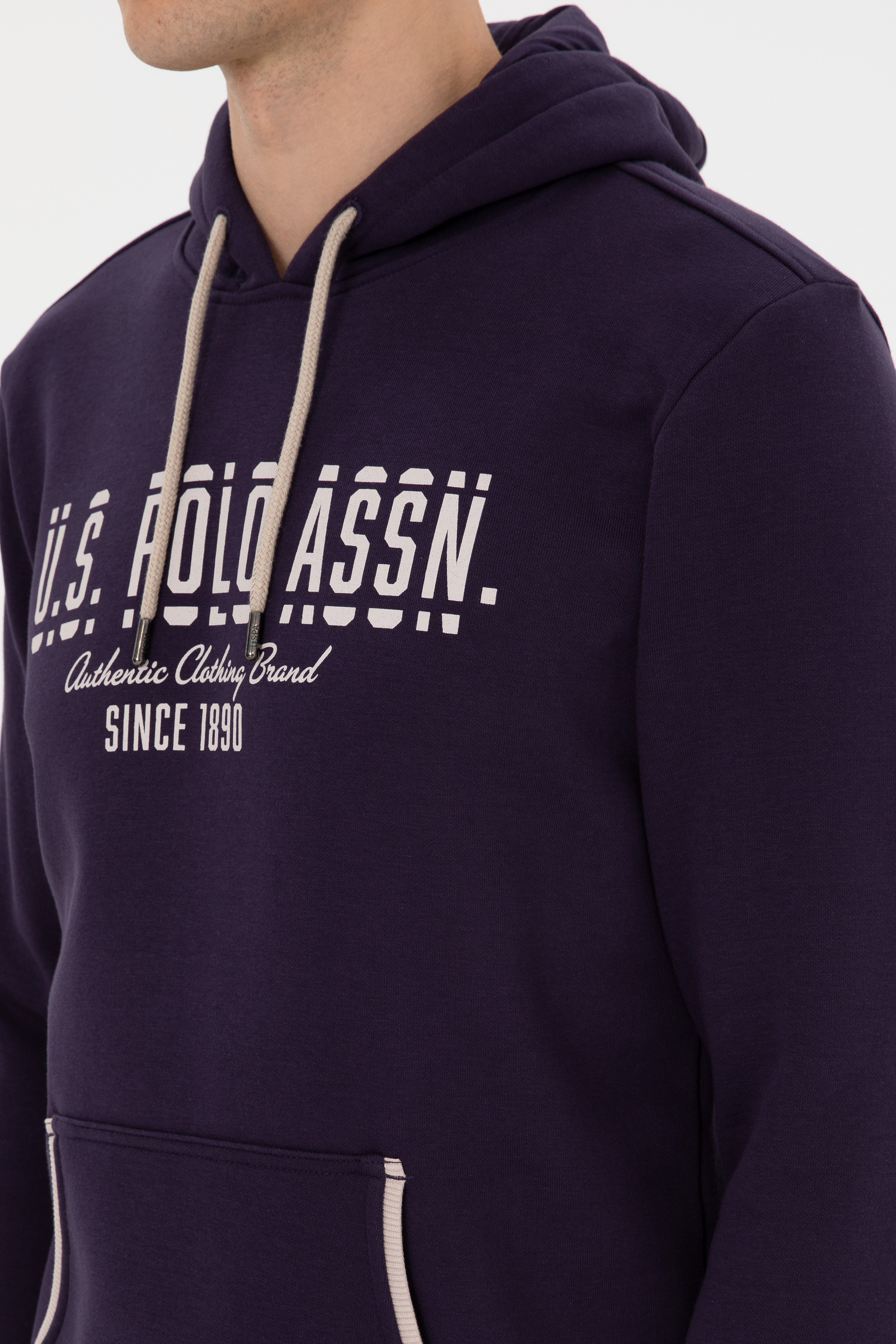 Erkek Regular Fit Kapüşonlu Mürdüm Sweatshirt