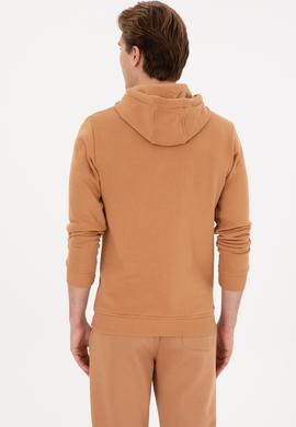 Erkek Regular Fit Kapüşonlu Camel Sweatshirt - 50315527001