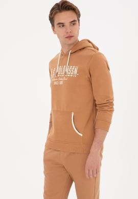 Erkek Regular Fit Kapüşonlu Camel Sweatshirt - 50315527001