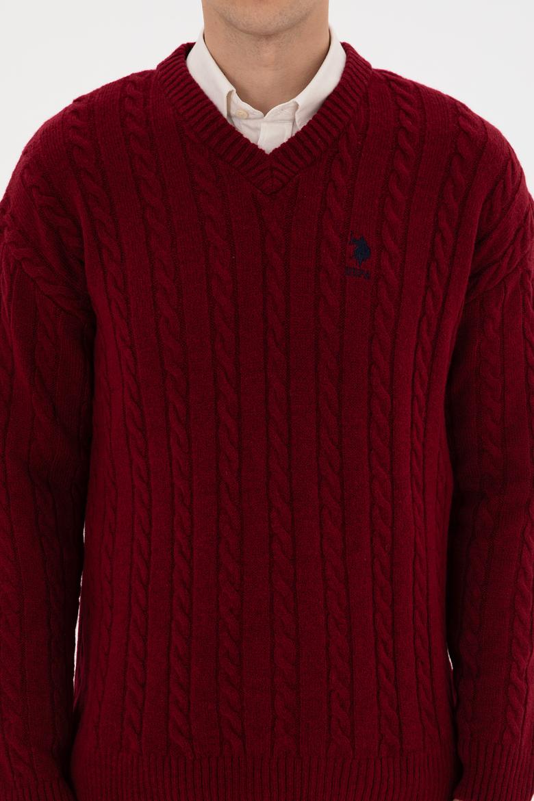 Erkek Bordo Kazak - 50315038037