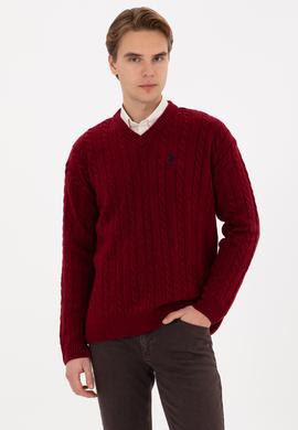 Erkek Bordo Kazak - 50315038037