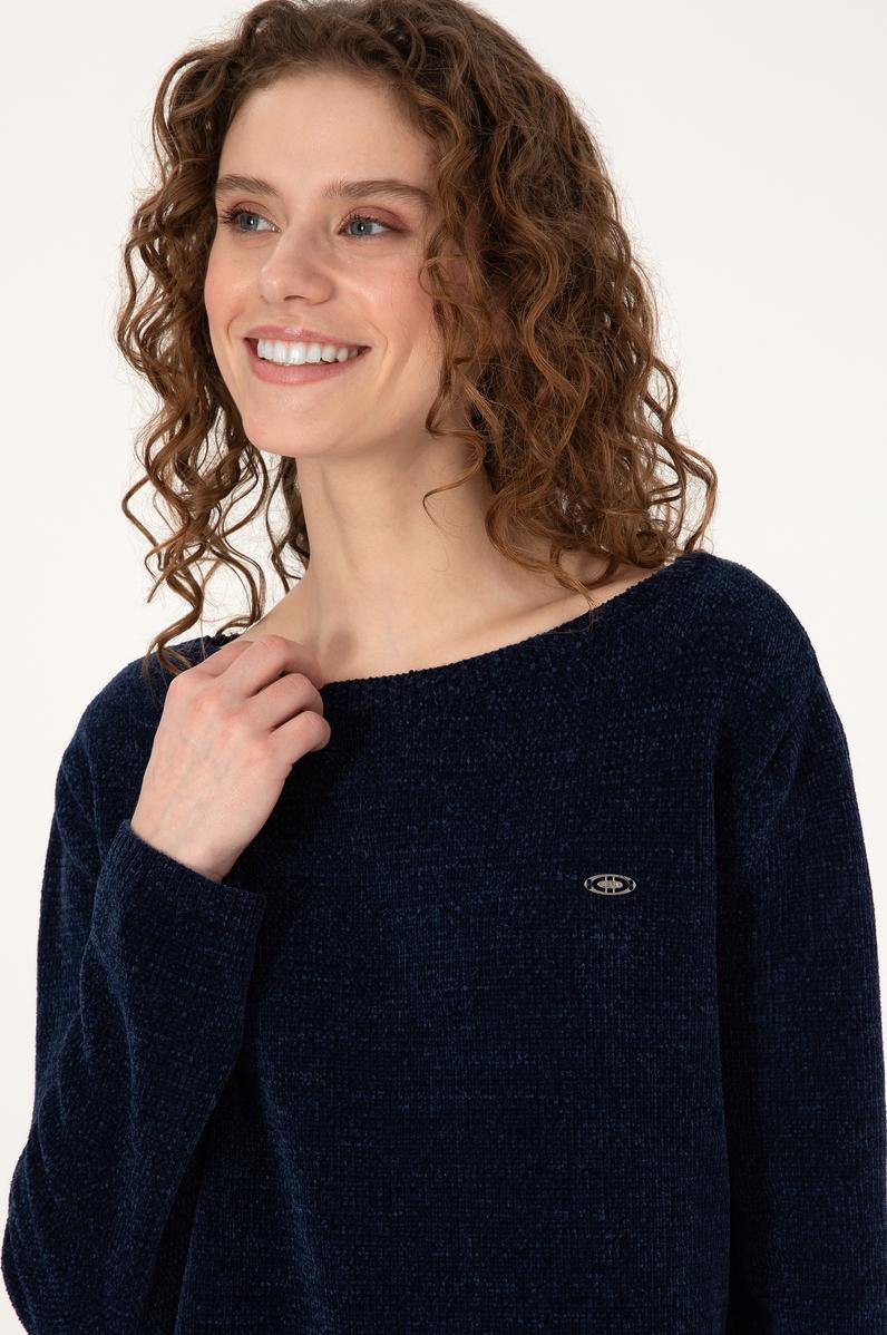 Kadın Lacivert Kazak