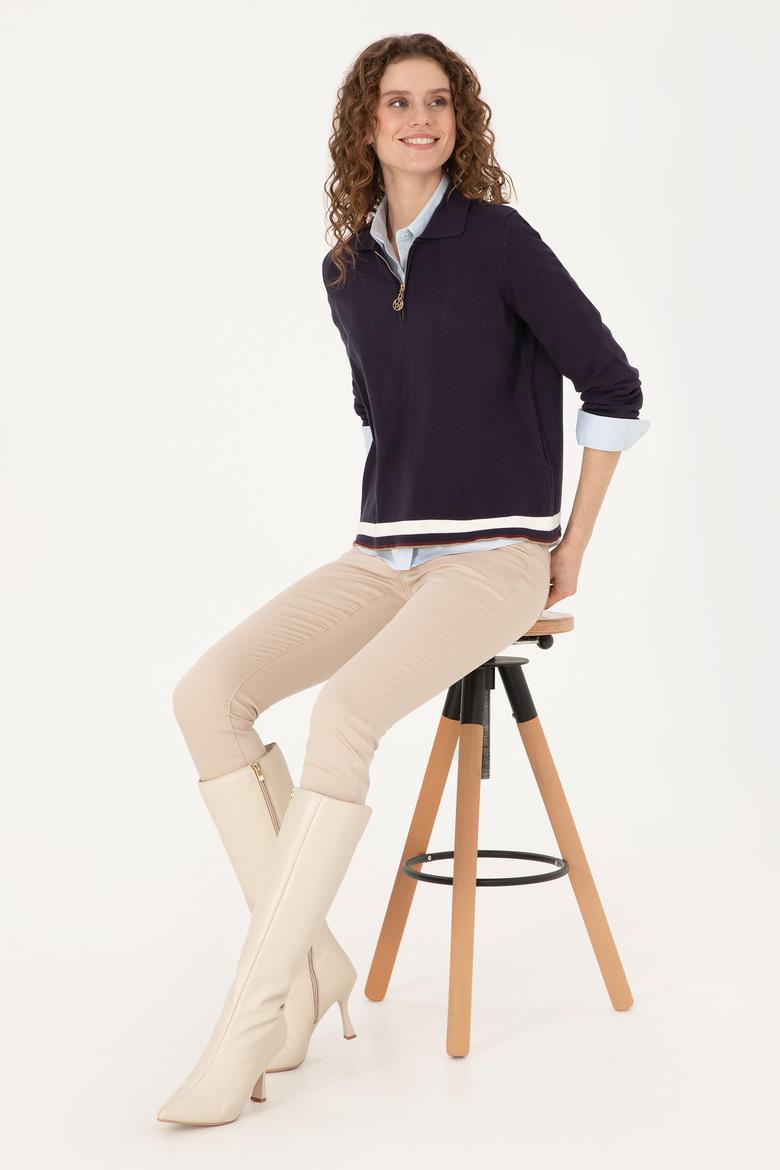 Kadın Lacivert Kazak - 50309661014