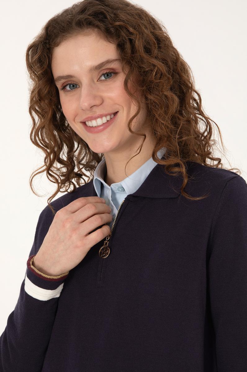 Kadın Lacivert Kazak