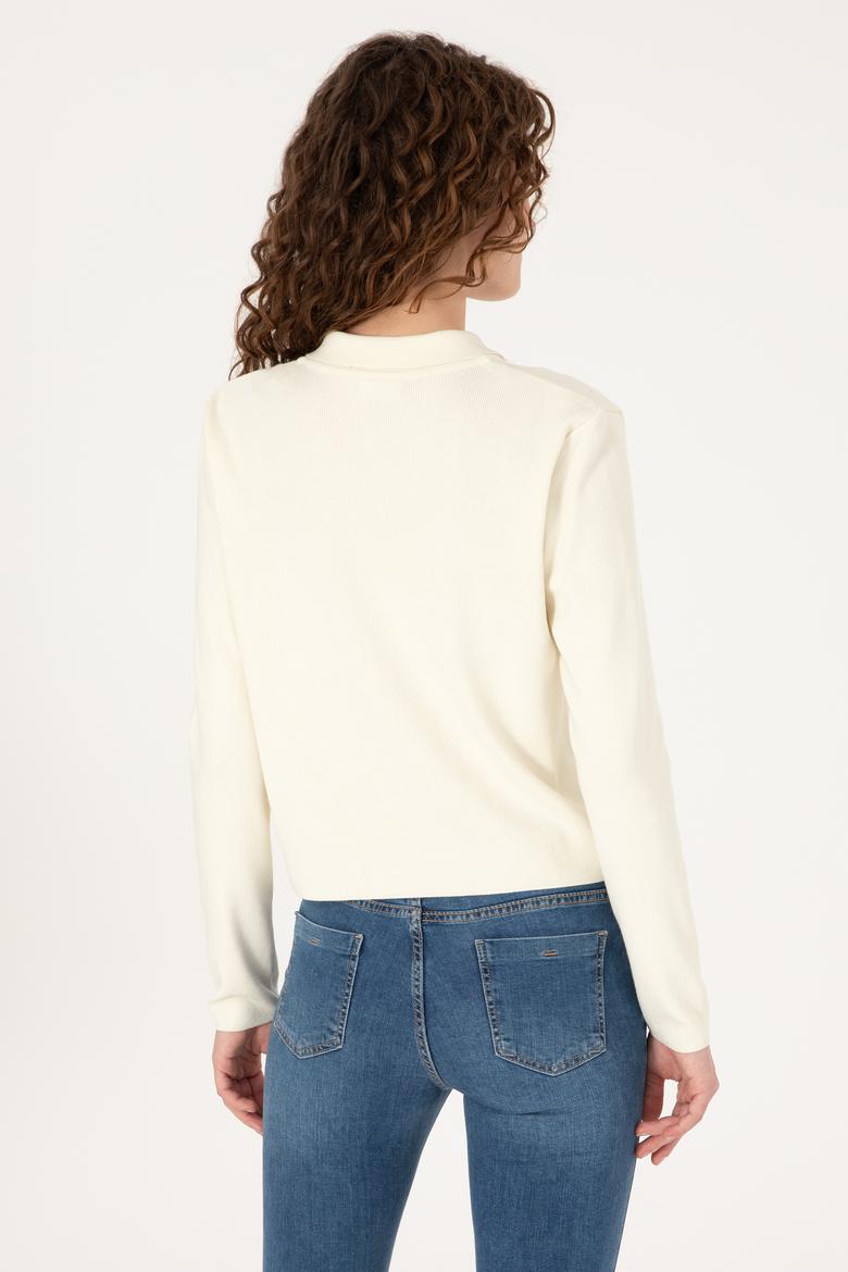 Kadın Krem Triko Hırka - 50317375030