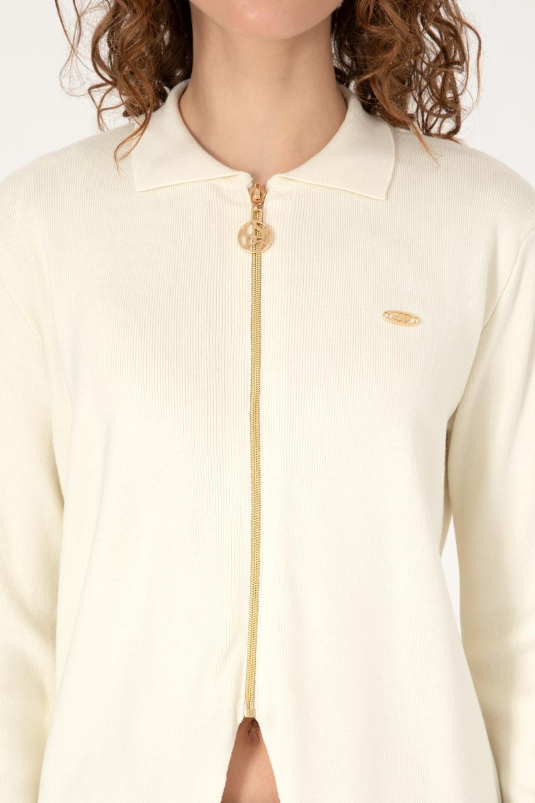 Kadın Krem Triko Hırka - 50317375030