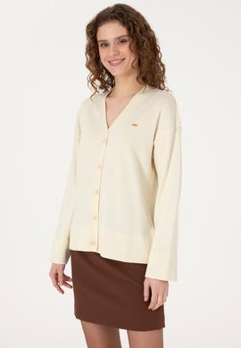 Kadın Krem Triko Hırka - 50317680022