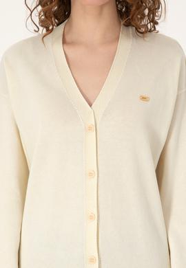 Kadın Krem Triko Hırka - 50317680022