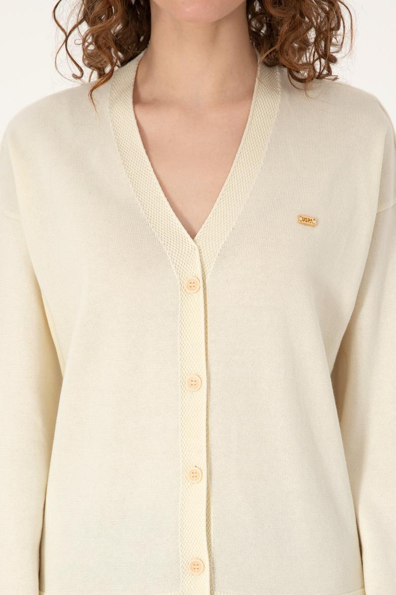 Kadın Krem Triko Hırka - 50317680022