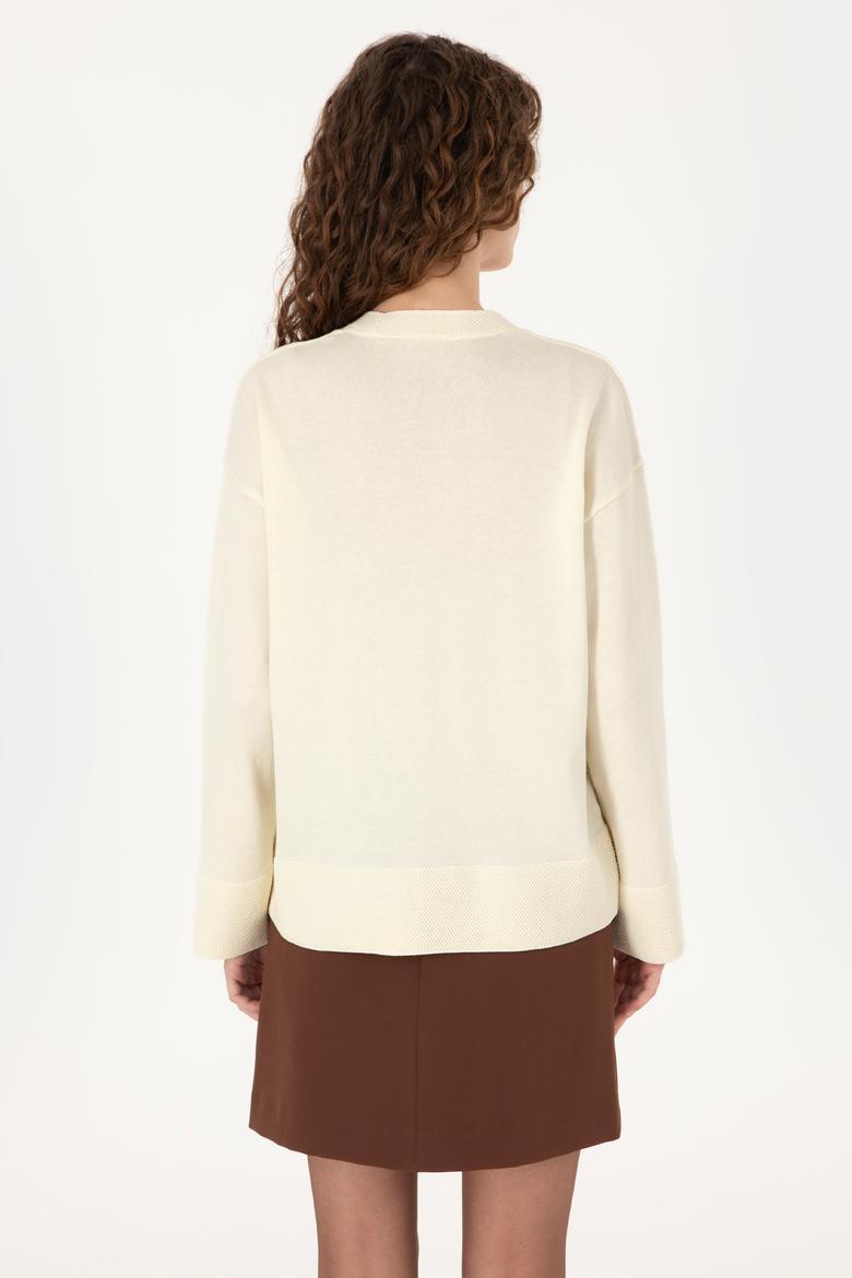 Kadın Krem Triko Hırka - 50317680022