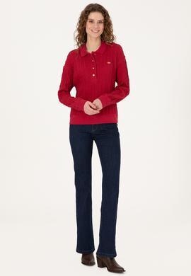 Kadın Koyu Frambuaz Sweatshirt - 50313553020