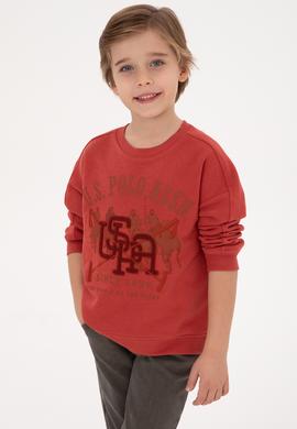 Erkek Çocuk Gül Kurusu Bisiklet Yaka Sweatshirt - 50308518023