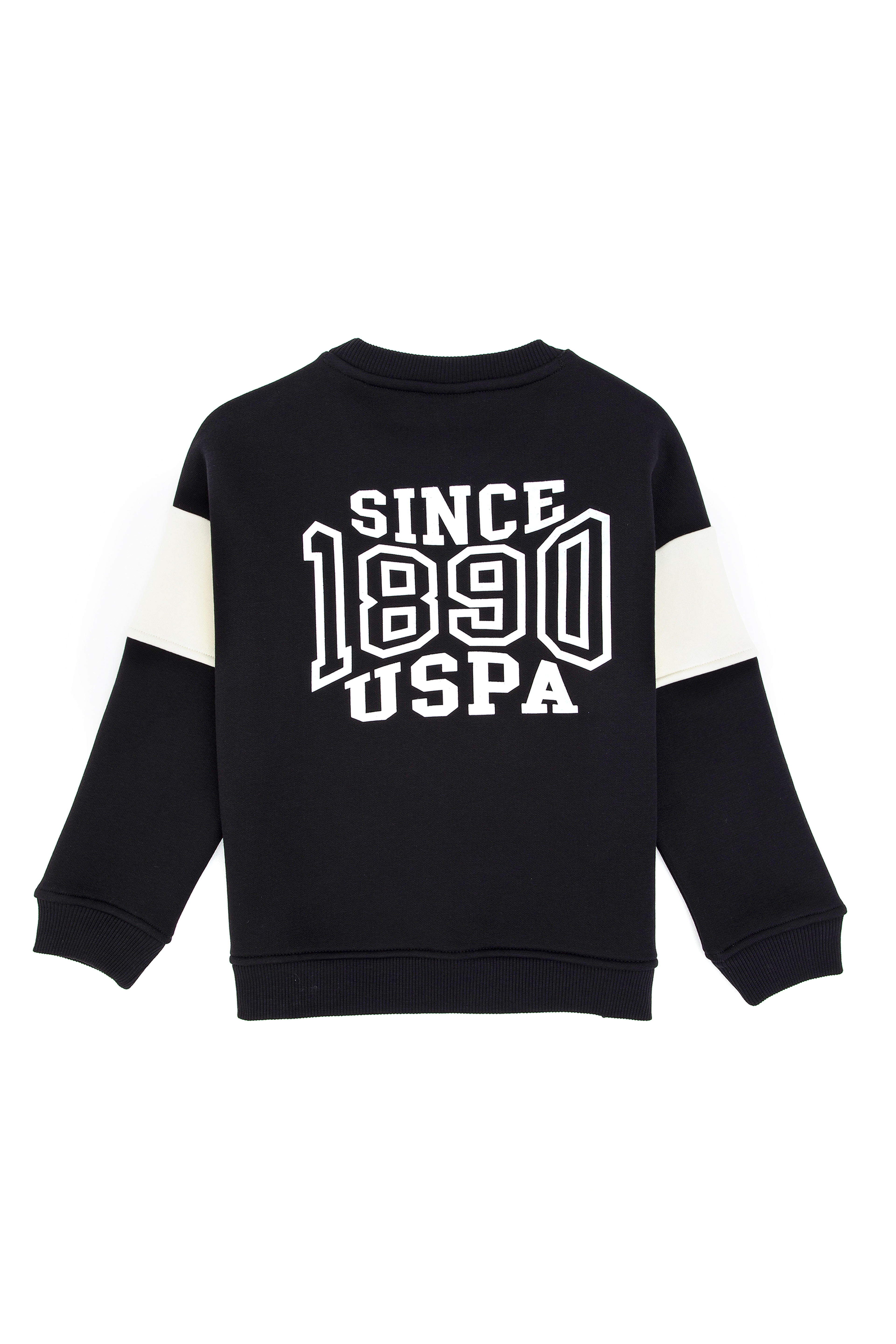 Erkek Çocuk Siyah Şardonlu Bisiklet Yaka Sweatshirt - Image 4
