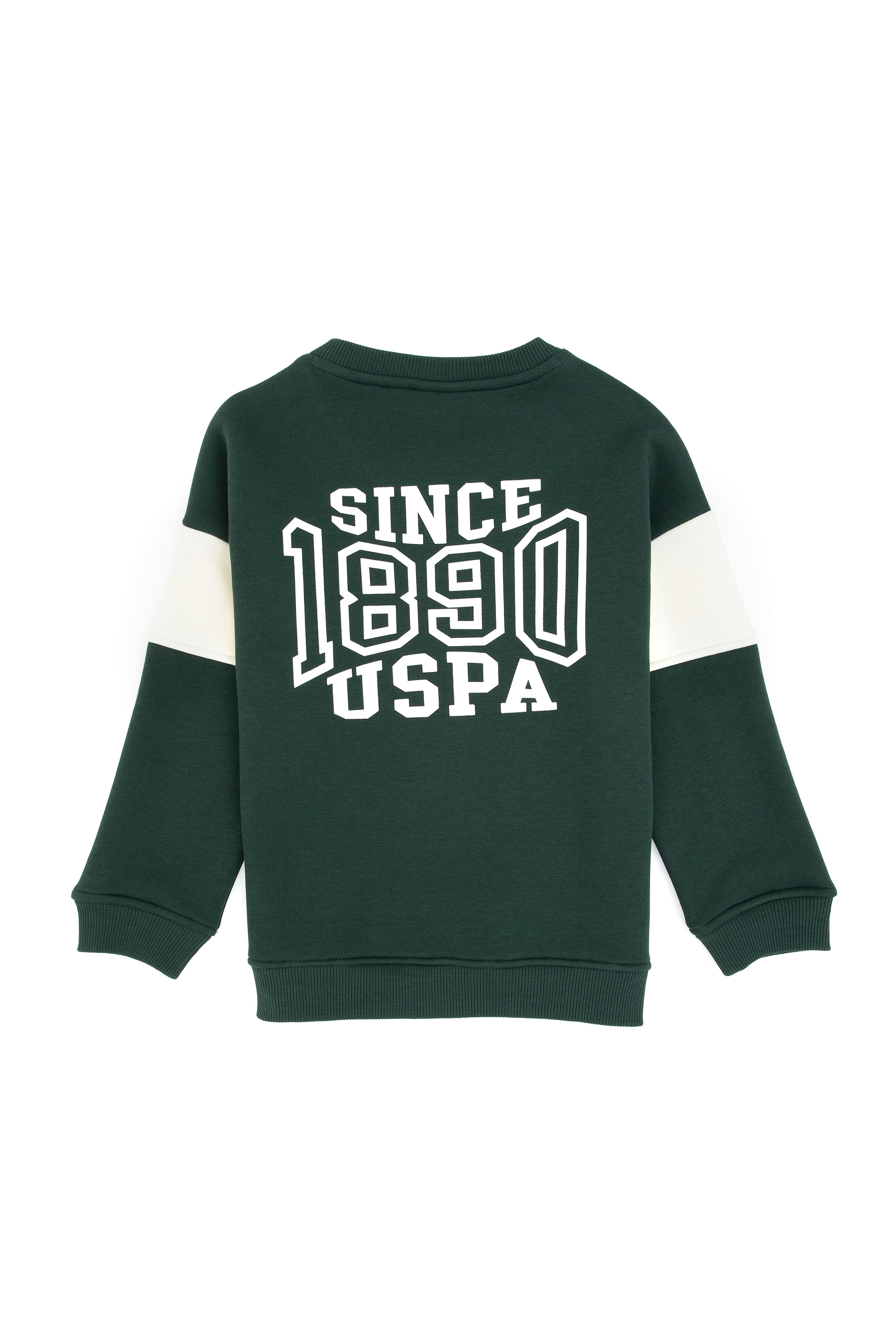 Erkek Çocuk Koyu Yeşil Şardonlu Bisiklet Yaka Sweatshirt - Image 4