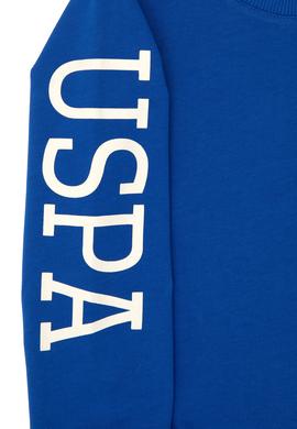 Erkek Çocuk Mavi Basic Bisiklet Yaka Sweatshirt - 50313831060