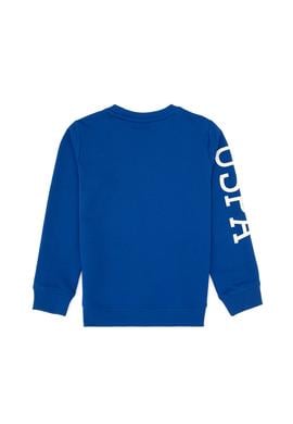Erkek Çocuk Mavi Basic Bisiklet Yaka Sweatshirt - 50313831060