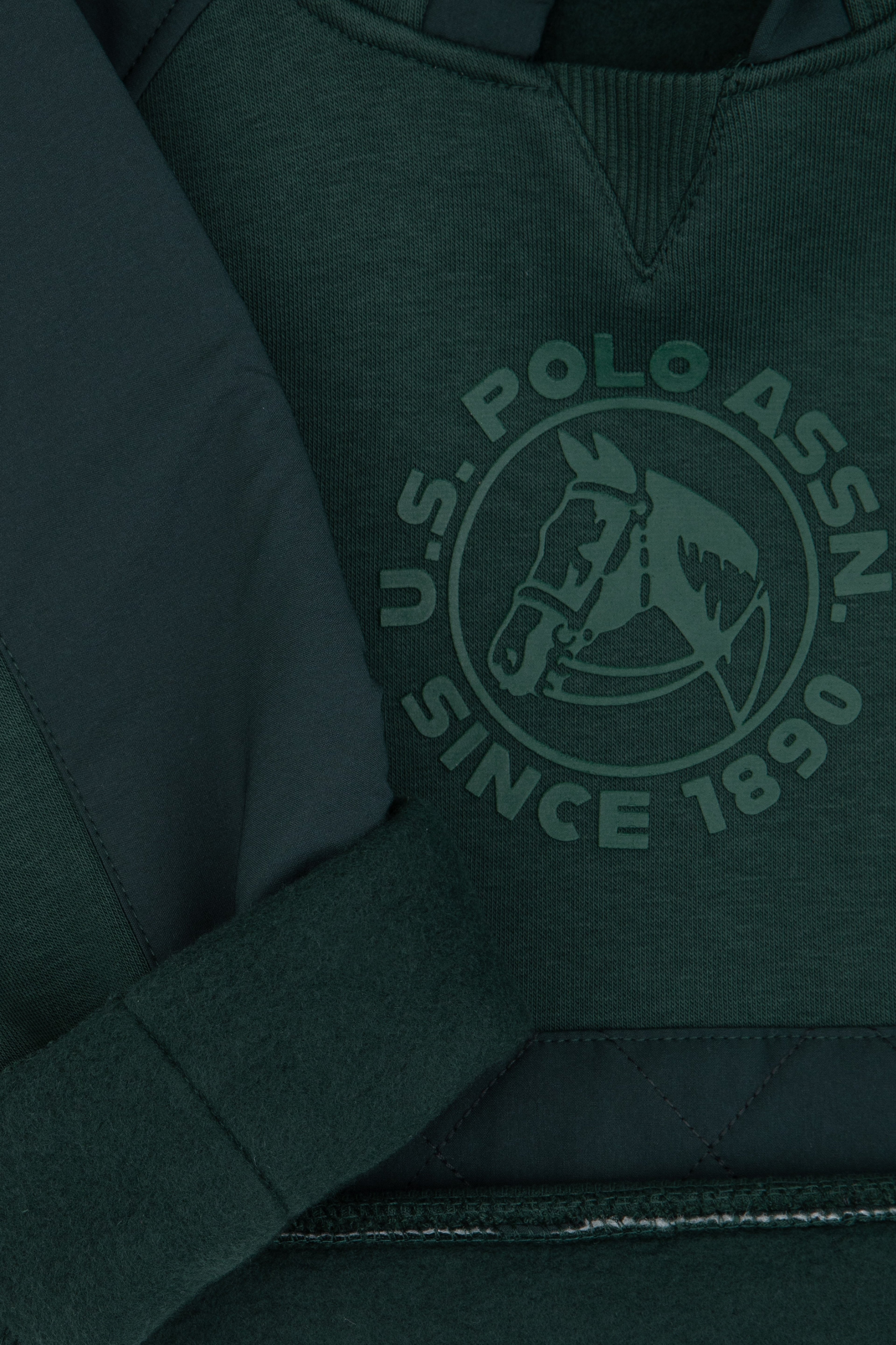 Erkek Çocuk Koyu Yeşil Kapüşonlu Sweatshirt - Image 5