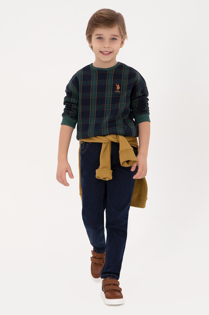 Erkek Çocuk Koyu Yeşil Sweatshirt