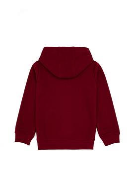 Erkek Çocuk Bordo Fermuarlı Kapüşonlu Sweatshirt - 50316706168