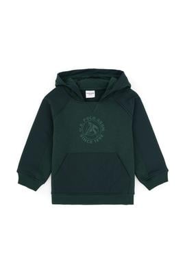 Erkek Çocuk Koyu Yeşil Kapüşonlu Sweatshirt - 50308519028