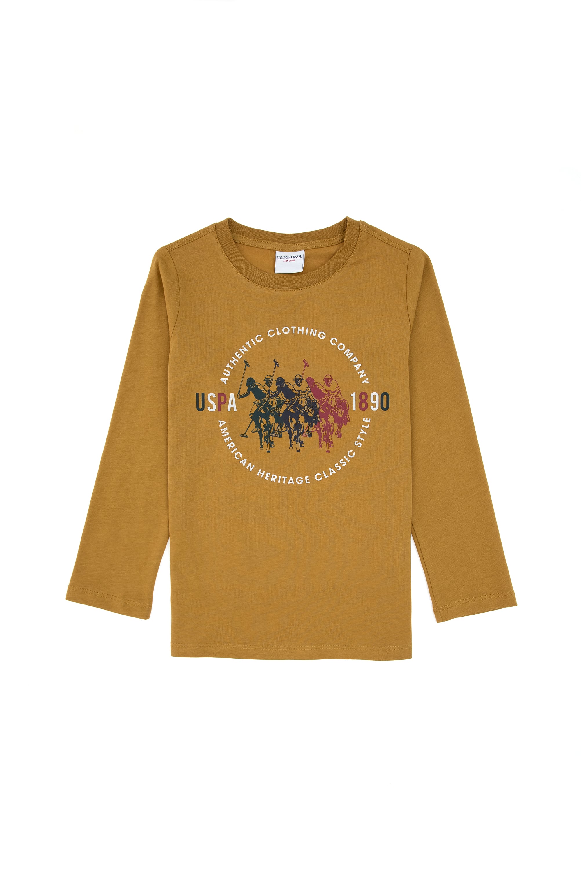 Erkek Çocuk Hardal Bisiklet Yaka Süprem Sweatshirt