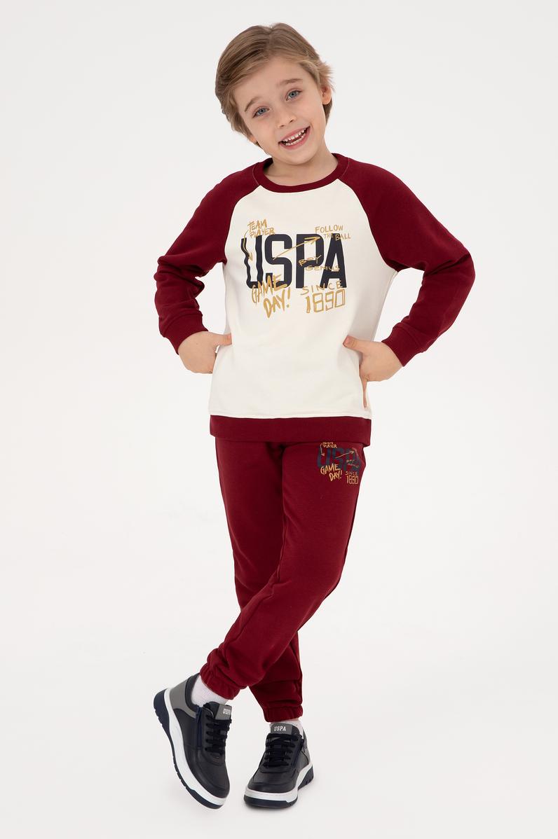 Erkek Çocuk Bordo Eşofman Altı