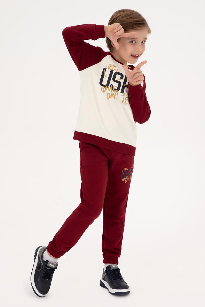 Erkek Çocuk Bordo Eşofman Altı