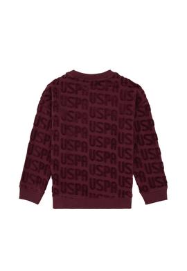 Erkek Çocuk Bordo Bisiklet Yaka Sweatshirt - 50308515031