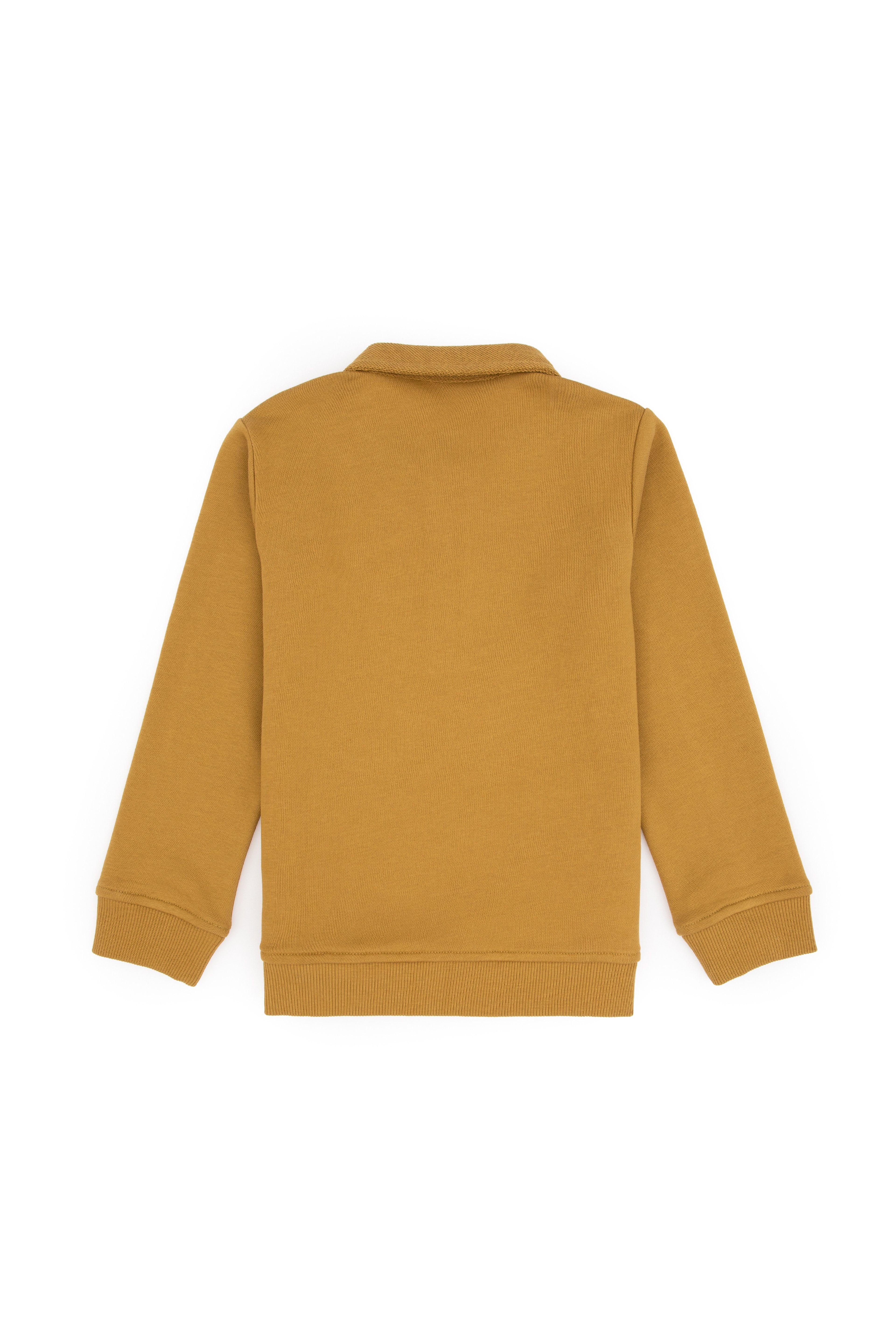 Erkek Çocuk Hardal Yarım Fermuarlı Sweatshirt