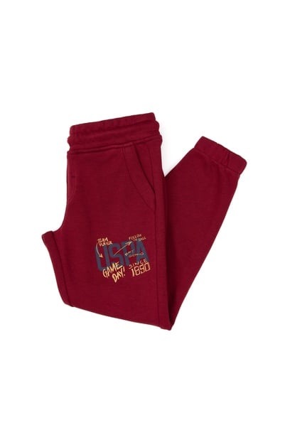 Erkek Çocuk Bordo Eşofman Altı