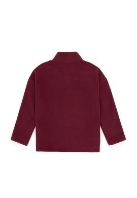 Erkek Çocuk Bordo Yarım Fermuarlı Polar Sweatshirt - 50316702027