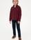 Erkek Çocuk Bordo Yarım Fermuarlı Polar Sweatshirt