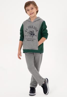 Erkek Çocuk Gri Melanj Eşofman Altı - 50313816021