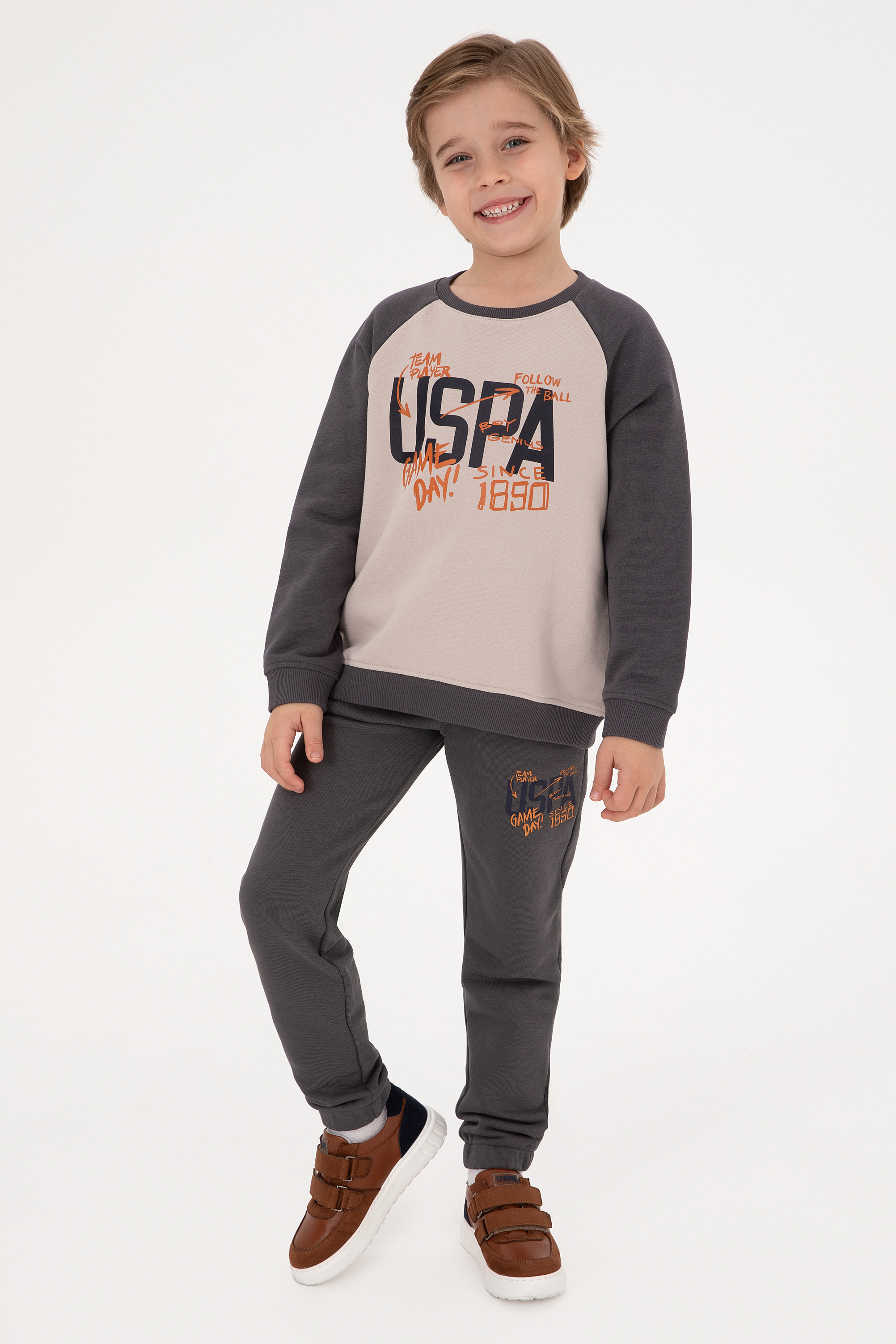 شلوار ورزشیخاکستری رگولار پسرانه یو اس پولو | U.S. Polo Assn. - تصویر 2