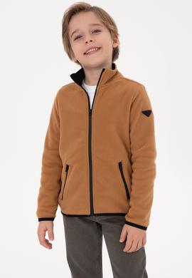 Erkek Çocuk Camel Polar Örme Hırka - 50313853114