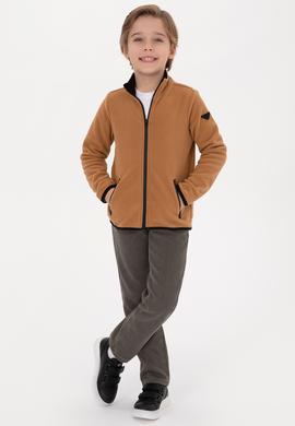 Erkek Çocuk Camel Polar Örme Hırka - 50313853114