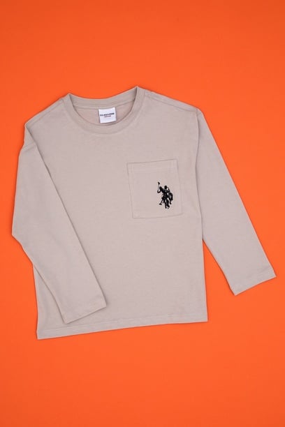Erkek Çocuk Taş Bisiklet Yaka Sweatshirt