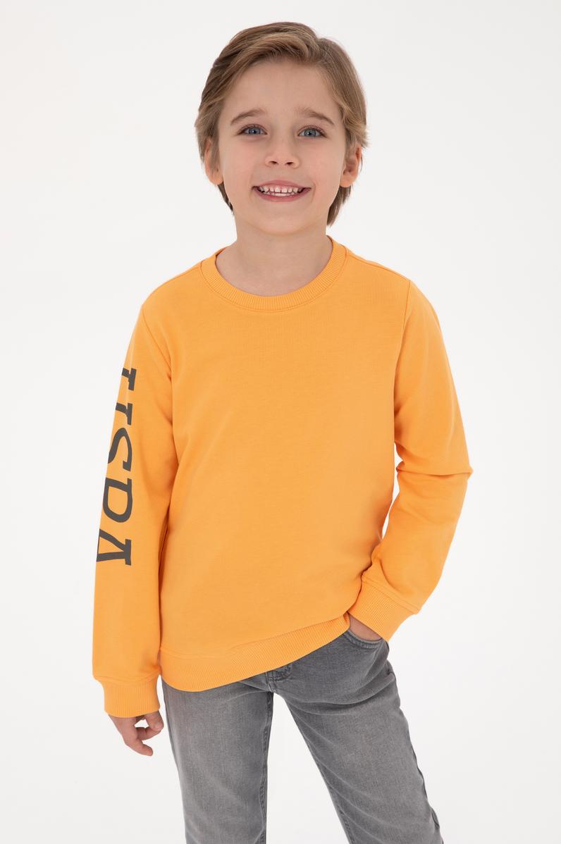 Erkek Çocuk Mango Bisiklet Yaka Basic Sweatshirt