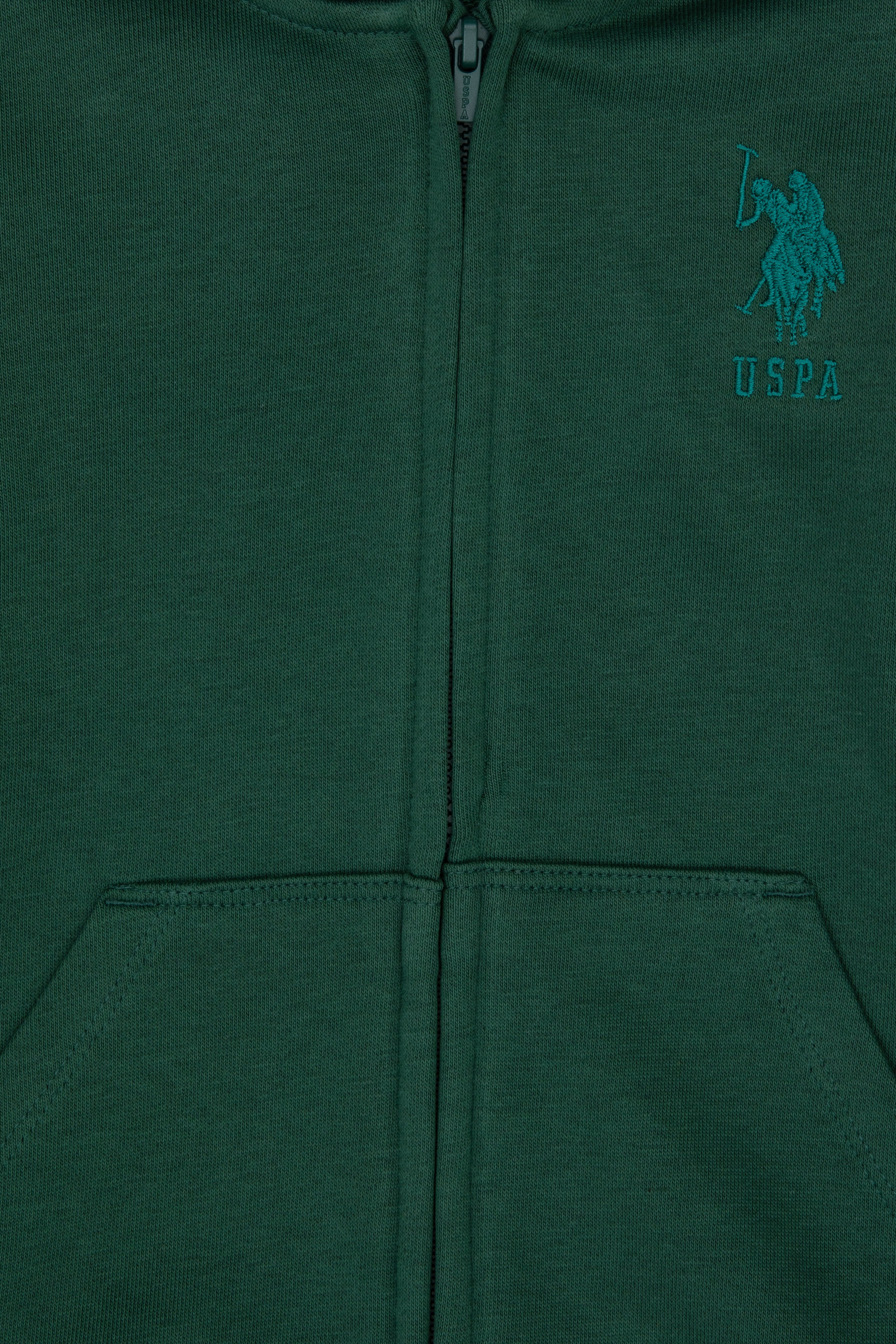 Erkek Çocuk Koyu Yeşil Basic Kapüşonlu Sweatshirt
