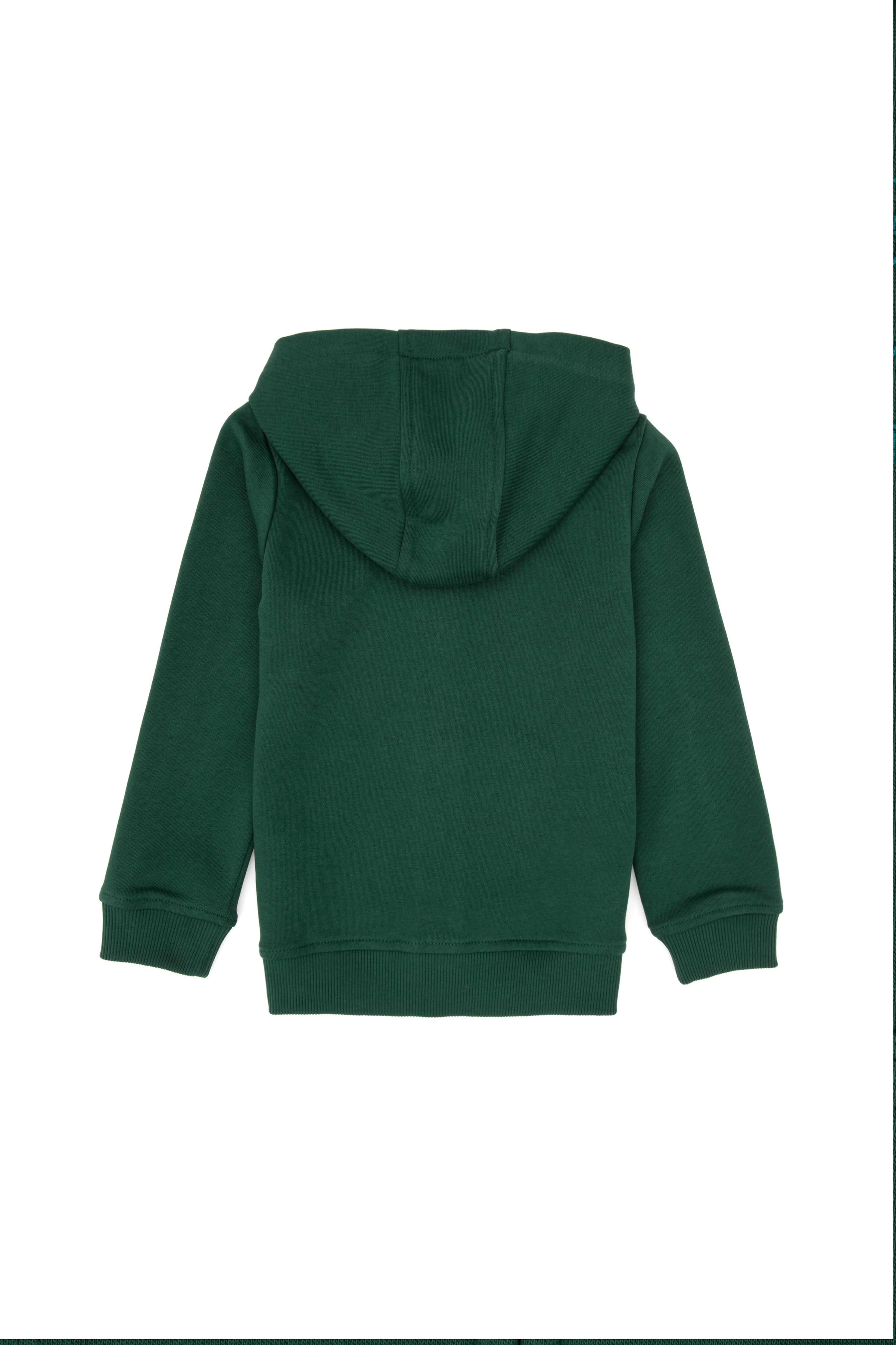 Erkek Çocuk Koyu Yeşil Basic Kapüşonlu Sweatshirt