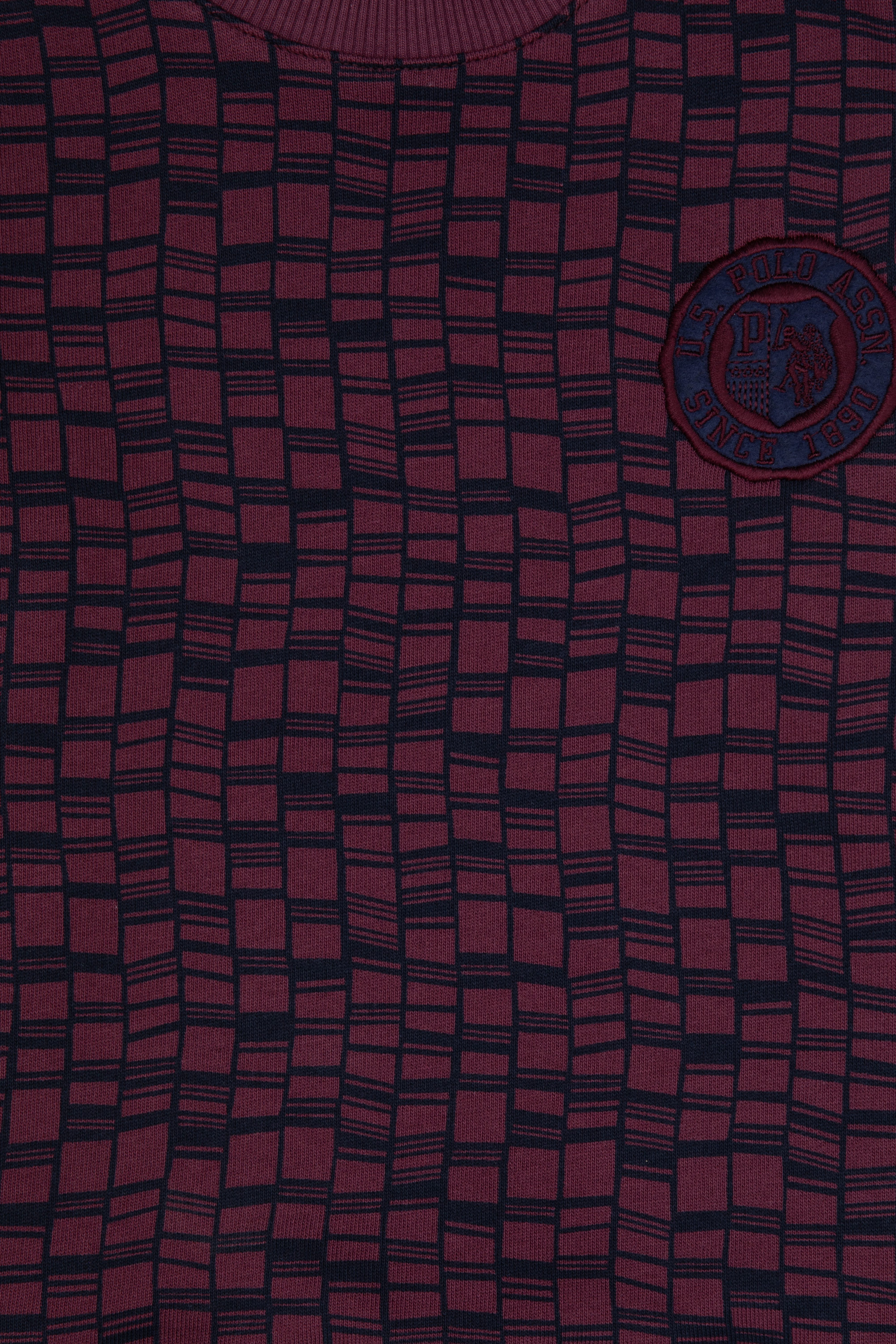 Erkek Çocuk Bordo Bisiklet Yaka Sweatshirt