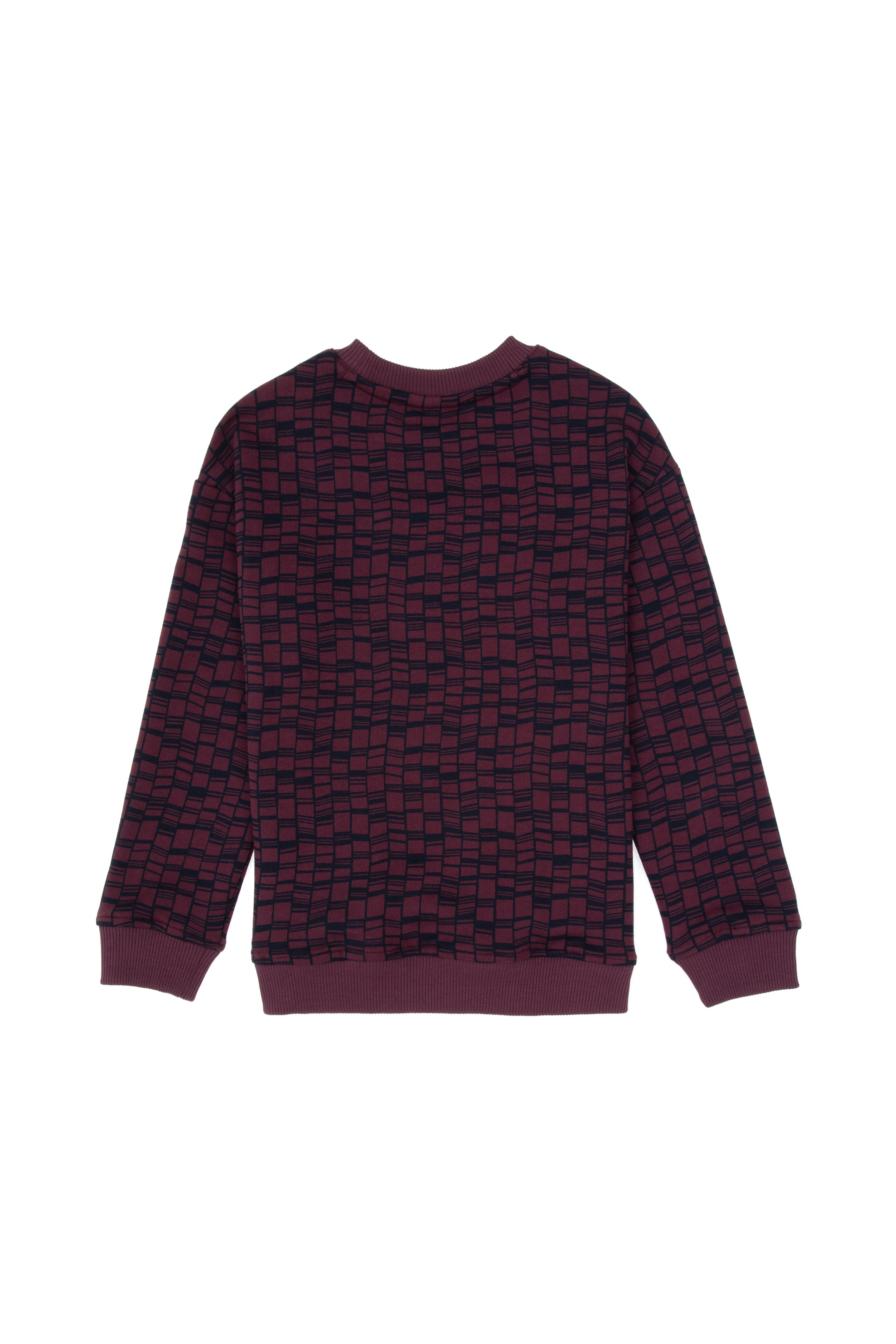 Erkek Çocuk Bordo Bisiklet Yaka Sweatshirt - Image 4