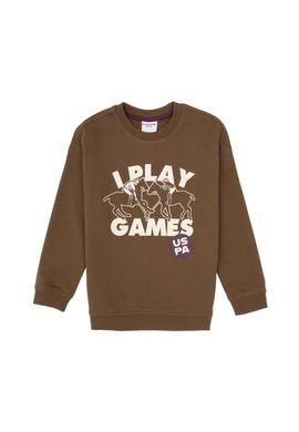 Erkek Çocuk Haki Bisiklet Yaka Sweatshirt - 50311149007