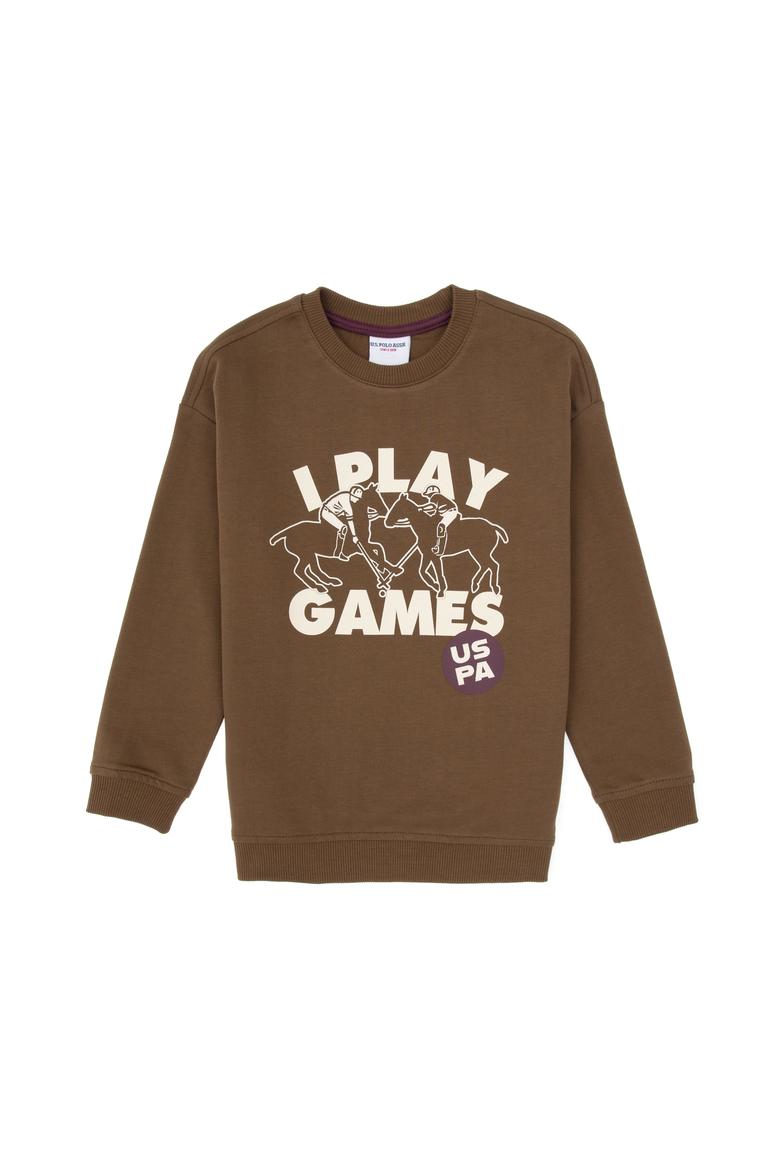 Erkek Çocuk Haki Bisiklet Yaka Sweatshirt - 50311149007